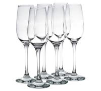 Set 6 Glasses Flute Sparkling Wine Amber 20 CL Glass Pasabache BAR Restaurant