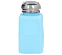 200ML ESD Safe Antistatic Square Solvent Dispenser with Stainless Steel Lid, Press Type, Compact Size, Liquid Pumping Empty Cap for Acetone IPA Solvent Oil (Blue)