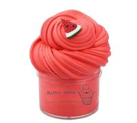 200ML Fluffy Slime Kids Self Make Red Butter Slime Kit,7oz with Watermelon and Accessories for Fruit Slime,Gift Girl Boy Toy,Cake Charms Enjoy Fragrant Putty