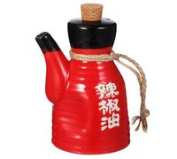200ml Japanese Style Ceramic Condiment Dispenser with Wood Cork Lid | Elegant Tabletop Serving, Suitable for Cooking Oil, Smooth Ceramic Surface, Designed for Home Cooks and Restaurant Chefs