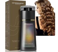 200ml Light Brown Pol/ar Dye Shampoo Hair,Instant Hair Dye Shampoo,Pol/ar Instant Dye Sham/poo,3 in 1 Colour Sha/mpoo,Cover Grey H/air,Safe Non-Irritating,Quick Coloring,Haircare Po/lar for Men&Women
