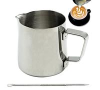 200ml Milk Jug, Stainless Steel Milk Jug Milk Frothing Pitcher Jug Cup with Measurement Mark, Milk Pitcher Jugs Perfect for Barista Cappuccino Espresso Making (200ML)