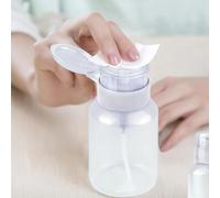 200ml Plastic Dispenser Bottle with Locking Pump for Nail Treatment and Makeup Removal Using Acetone Cleaner Formulas (2)