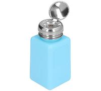 200ML Press Type Solvent Dispenser ESD Safe Anti Static Square Bottle ESD Safe Dispenser Bottle Liquid Dispenser with Stainless Steel Lid(Blue)
