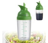 200ml Salad Dressing Shaker, BPA-Free Clear Plastic Measuring Bottle with Dripless Pour Spout, Leak-Proof Container for Homemade Sauces & Dressings