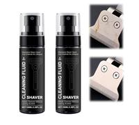 200ml Shaver Cleaning Fluid & Lubricant Spray,2pcs Shaver Cleaner for Electric Razors & Trimmers,Deep Cleansing & Odor Eliminating,Rust Prevention & Lubricating Care