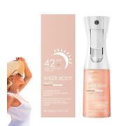 200ml Sheer Body Mist Sunscreen Spf 42, Infused With Shimmering Body Oil, Hydrating Mist, Hydrates, Brightens, Makeup Friendly, Gives Skin A Glowy Finish for All Skin Types (2)