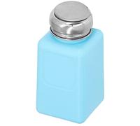 200ml Solvent Dispenser, Press Type Alcohol Dispenser Pump, Stainless Steel Liquid Dispenser Pump, for Nail Polish and Makeup Remover(Blue)