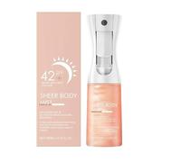 200ml Sunglaze Sheer Body Mist Sunscreen Spf 42, Infused With Shimmering Body Oil, Hydrating Mist, Hydrates, Brightens, Makeup Friendly, Gives Skin A Glowy Finish (1)
