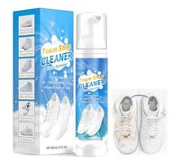 200ml White Shoe Cleaner & Whitener Kit - Instant Color Restorer & Polish for Trainers, Canvas and Other | Deep Cleaning Foam Formula for Stubborn Stains Sneakers, Leather, Nubuck, Suede, Canvas Shoes