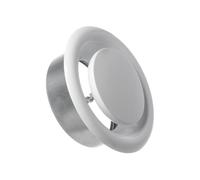 Ø 200mm / 8'' Adjustable Diffuser - Air Exhaust Valve - Ventilation Ducting Cover - Metal - White