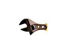 200mm (8") Black Nickel Adjustable Wrench 19021: Rubber Grip Handle