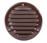 Ø 200mm / 8" inch Brown Round Metal Air Vent Grille Cover with Insect Mesh - Ventilation Cover