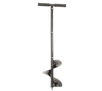 200mm / 8 Inch Diameter Gardening Fence Post Auger Manual Handheld Earth Auger Adjustable Length with Grip Handle Hole Flower Bulb Planting Plant Soil Digger Borer Umbrellas