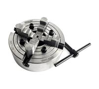 200mm 8" #K72-200 4 Jaw Independent Lathe Chuck Reversible Turning Machine Accessories Silver Iron for Millin/Drilling/Grinding Machines