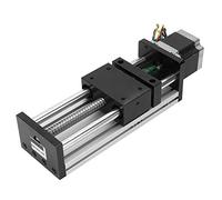 200mm Ball Screw Guide Actuator,Automation Industry Linear Rail Guide Table CNC Lathes Mills Sliding Rail,Aluminum Alloy Linear Slide Stage Double Shaft Ball Screw Linear Guide Rail(1204)