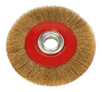 200mm Brass Coated Steel Wire Brush Wheel For Bench Grinders