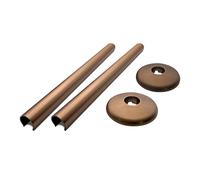 200mm Brushed Bronze Snap On/Retro Fit Sleeve Cover & Collar Sets