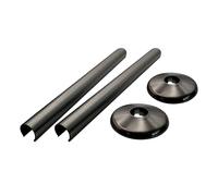 200mm Brushed Gunmetal Snap On/Retro Fit Sleeve Cover & Collar Sets