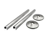 200mm Brushed Nickel Snap On/Retro Fit Sleeve Cover & Collar Sets