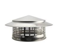 200mm Chimney Cap, Stainless Steel Vent Cover Windproof Roof Exhaust Pipe Vent Mesh Protector Cap, Roof Flue Cowl with Bird Guard, Metal Rain Snow Hat for Chimney