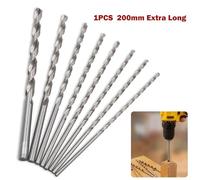 200mm Extra Long High Speed Steel Drill Bits for Metal Great for Various Applications with Double Groove Design (7 * 200mm)