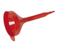 200mm Funnel with Removable Flexible Spout & Filter - Hanging Eye - Polyethylene