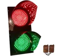 200mm Industrial LED Traffic Light - Red Green Stop and Go Signal with Remote Control, Waterproof Outdoor Warning Lights, PC Housing for Traffic Control(Remote Control,220V)