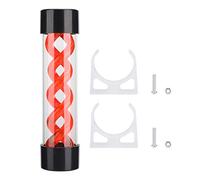 200mm PC Water Tank with G1/4 Thread, Computer Cooler Accessory for Custom Liquid Cooling Loops, Acrylic Reservoir with High - Temp Plastic End Caps and Leak - Proof Sealed Design (Red)