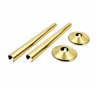 200mm Polished Brass Snap On/Retro Fit Sleeve Cover & Collar Sets