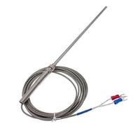 200mm Probe Type Thermocouple Sensor K Type Temperature Measuring Instrument Cable Stainless Steel 1Pcs(Line length 3.0m)