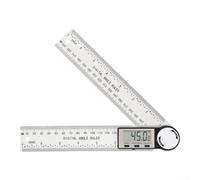 200mm Protractor With Digital LCD Display And 2-in-1 Angle Ruler Function, Suitable For Woodworking, Constructed Using Fiberglass And ABS Board(Black and white)