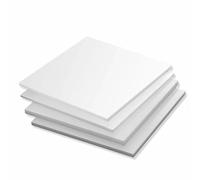 200mm x 200mm White Polypropylene Sheets - Durable Plastic Board for DIY, Electronics, and Industrial Use - 2 Pack(200x200x4mm)