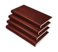 200mm x 3m Rosewood uPVC Fascia Capping & Sill Cover + End Caps - 4 Pack