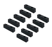 200mm x 53mm Square Standoff Rubber Buffer Bumper Block Pad Stop Trailers 10pc