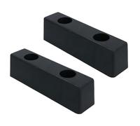 200mm x 53mm Square Standoff Rubber Buffer Bumper Block Pad Stop Trailers 2pc