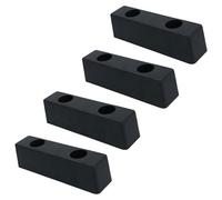200mm x 53mm Square Standoff Rubber Buffer Bumper Block Pad Stop Trailers 4pc