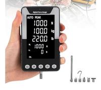 200N Digital Force Gauge, High-Precision Tensile Tester with 3.9-inch Extra-Large Screen, 3 Measurement Modes N/kg/lb, 5 Probes for Push-Pull Testing and Trigger Measurement