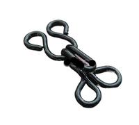 200Pairs Sewing Brass Hooks & Eyes, DIY Bag Wraps Quilt Clothes Accessories Crochet Quilting Metal Clip Closures Button Fastener Buckles for Sewing(Black)
