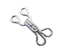 200Pairs Sewing Brass Hooks & Eyes, DIY Bag Wraps Quilt Clothes Accessories Crochet Quilting Metal Clip Closures Button Fastener Buckles for Sewing(Silver)