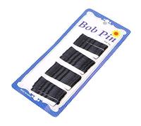 200pc Black Hair Grips Clips Bobby Kirby Pins Clamps Salon Waved Slides