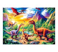 200pc Kids Jigsaw Puzzle, Dinosaur, Ages 4-6,20.5x15 Inch, Birthday | with rich colors clear image quality. It is relaxing and intellectually stimulating.family entertainment