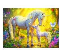 200pc Kids Jigsaw Puzzle, Unicorn, Ages 4-6,19.7x29.5 Inch, Birthday | with rich colors clear image quality. It is relaxing and intellectually stimulating.family entertainment