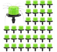200Pcs 1/4 Inch Adjustable Irrigation Dripper, TOROKOM Universal Barbed Micro Drip Irrigation System, Watering Sprinklers Anti-Clogging Emitter for Garden Supplies（Green）