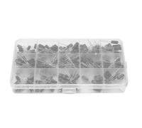 200pcs 10-50V Black Aluminum Electrolytic Capacitors 0.1UF-220UF E Cap Set for Computers Telecommunication