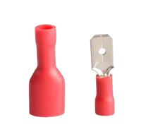 200pcs/100 pairs 6.3mm 16-14 Female Male Connector Insulation Terminal Flat Wire