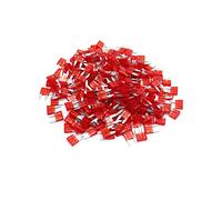 200pcs 10A Red Plastic Casing Small Blade Style Fuse for Car Vehicle Motorcycle