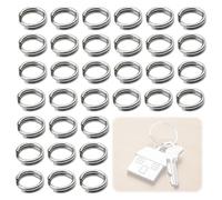 200pcs 10mm Stainless Steel Key Ring Hoop, Double Ring Design for Secure Closure Jump Rings for DIY Crafts, Lanyards, and Jewelry Making