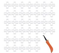 200pcs 10mm Tile Spacers, Brick Spacers is Cross Shaped Joints Plastic, for DIY Paving Tiling Wall Tiler Leveling System Tool