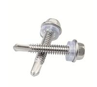 200PCS #12 x 1-1/2" 410 Stainless Steel Self Tapping Screws for Metal Plastic & Wood,High Strength Sheet for Metal Plastic Wood Sheet Metal